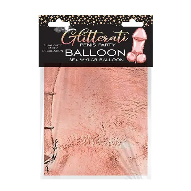 Little Genie Vibrators Glitterati Penis Party 3 ft Rose Gold Mylar Balloon Little Genie Vibrators Glitterati Penis Party 3 ft Rose Gold Mylar Balloon