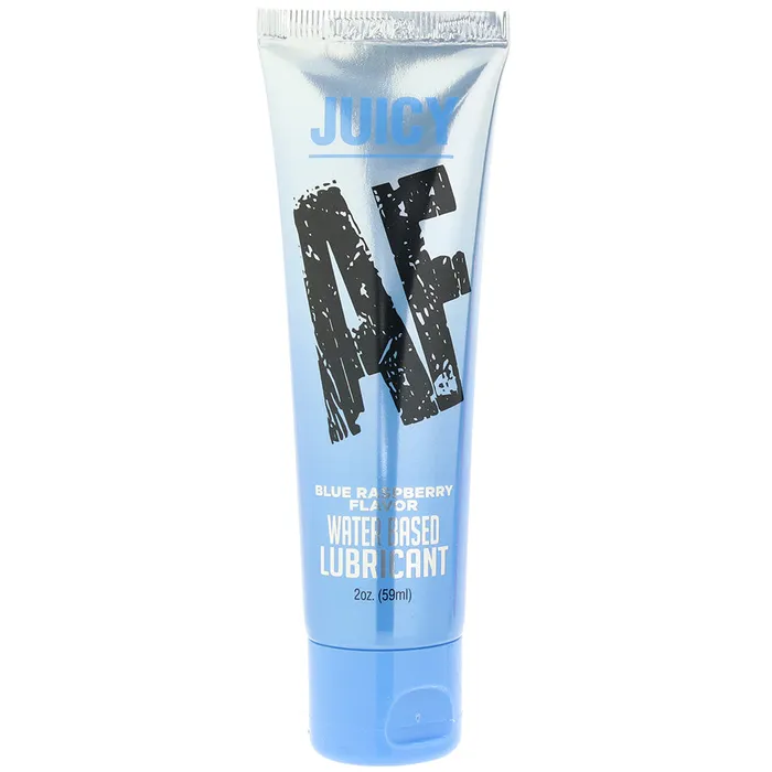 Little Genie Vibrators Juicy AF Water Based Gel Lube 2oz59ml in Blue Raspberry