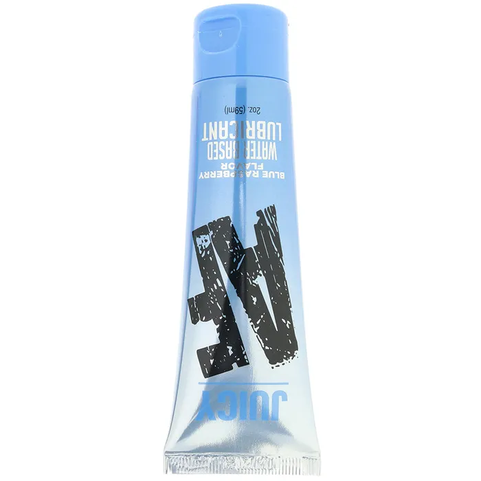 Little Genie Vibrators Juicy AF Water Based Gel Lube 2oz59ml in Blue Raspberry