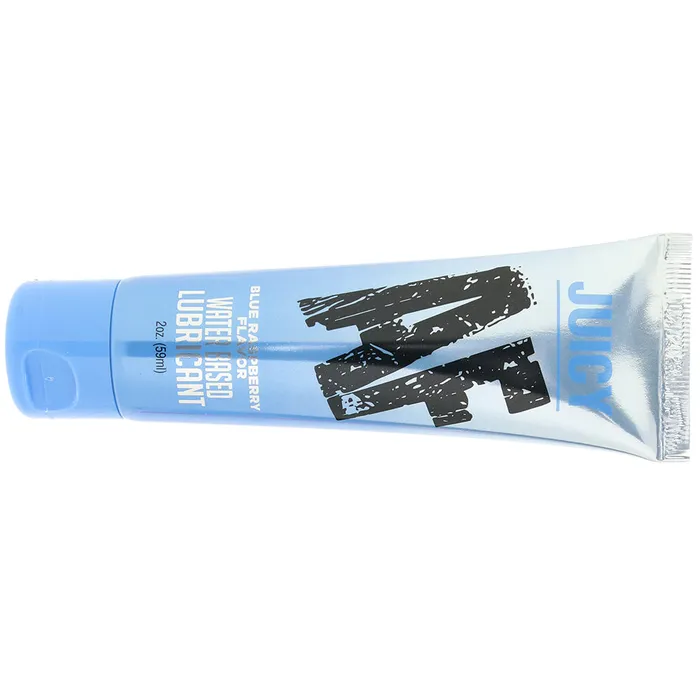 Little Genie Vibrators Juicy AF Water Based Gel Lube 2oz59ml in Blue Raspberry