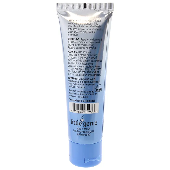 Little Genie Vibrators Juicy AF Water Based Gel Lube 2oz59ml in Blue Raspberry