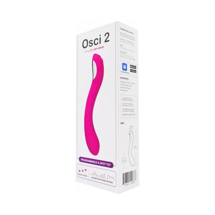 Lovense Lovense Osci 2 Bluetooth GSpot Oscillation Wand Pink Vibrators
