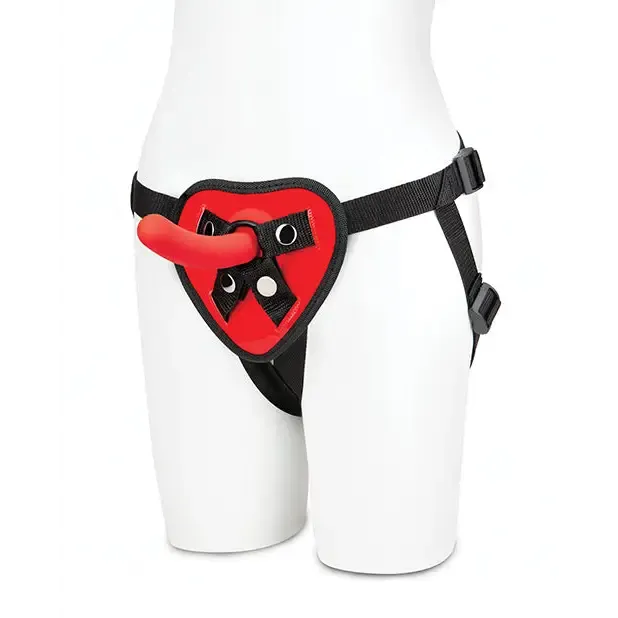 Lux Fetish Female Sex Toys Lux Fetish Red Heart StrapOn Harness 5 in Dildo Set Lux Fetish Female Sex Toys Lux Fetish Red Heart StrapOn Harness 5 in Dildo Set