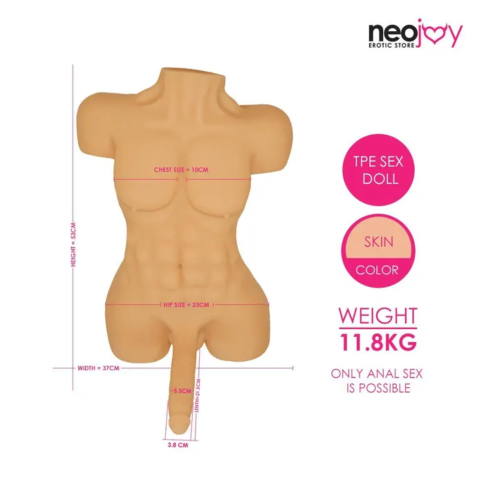 Male Sex Toys Neojoy Neojoy Realistic Dildo Male Torso Sex Doll TPE 118KG