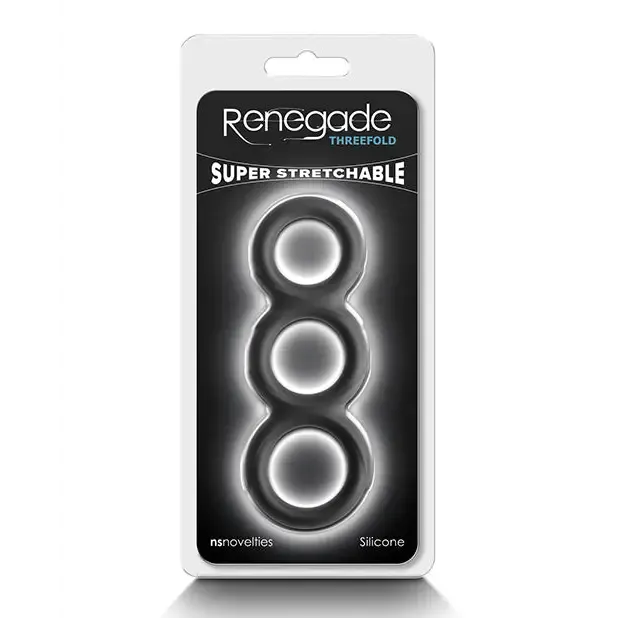 Male Sex Toys NS Novelties Renegade Threefold Triple Cock Ring