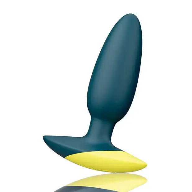 Male Sex Toys ROMP ROMP Bass Green Rechargeable Silicone Vibrating Anal Plug