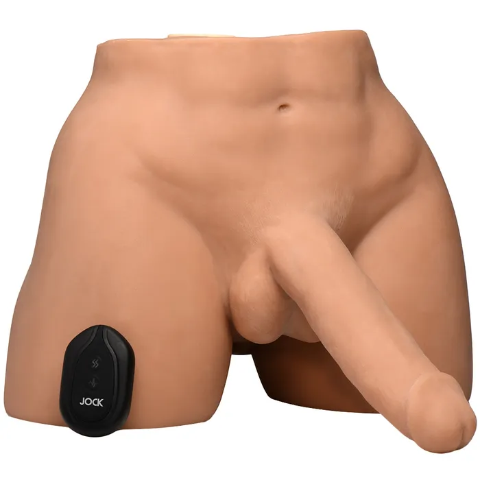 Male Sex Toys XR Brands Jock Vibrating Squeezing Masturbator with Cock