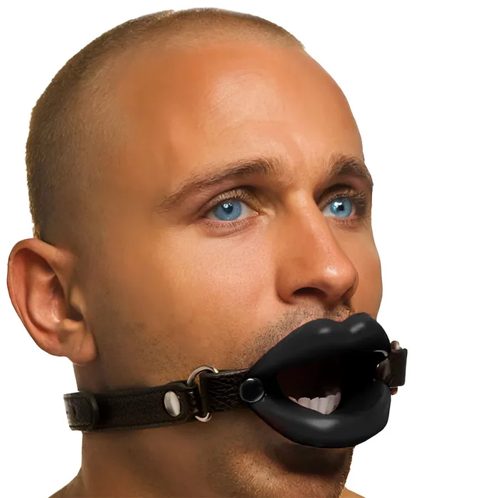Master Series Juicy Lips Open Mouth Gag in Black XR Brands Anal