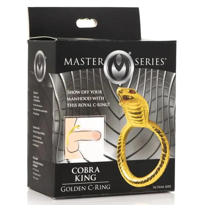 Master Series Male Sex Toys Cobra King Golden Cock Ring