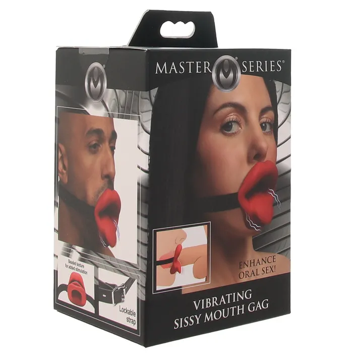 Master Series Vibrating Sissy Mouth Gag XR Brands Male Sex Toys