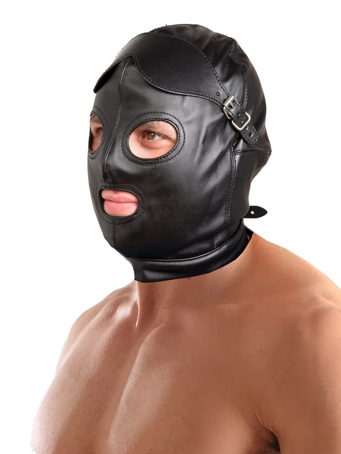 Mens Underwear HonourSkintwocom Leatherette Hood Blindfold Set One Size