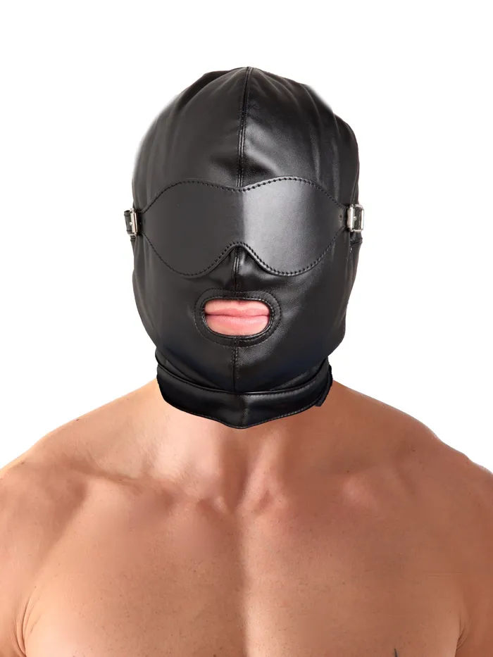 Mens Underwear HonourSkintwocom Leatherette Hood Blindfold Set One Size Mens Underwear HonourSkintwocom Leatherette Hood Blindfold Set One Size