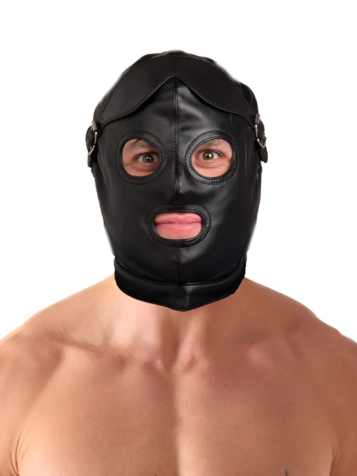 Mens Underwear HonourSkintwocom Leatherette Hood Blindfold Set One Size Mens Underwear HonourSkintwocom Leatherette Hood Blindfold Set One Size