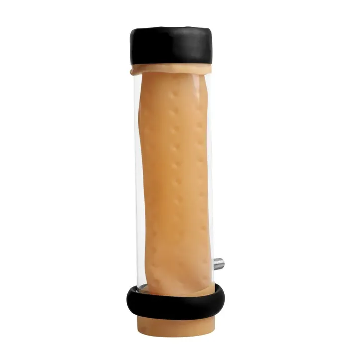 Milker Cylinder With Textured Sleeve LoveBotz Male Sex Toys Milker Cylinder With Textured Sleeve LoveBotz Male Sex Toys