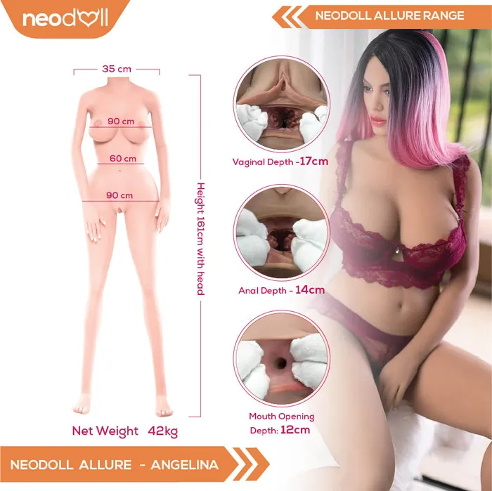 Neodoll Allure Angelina Realistic Sex Doll 161cm 6YE Doll Male Sex Toys