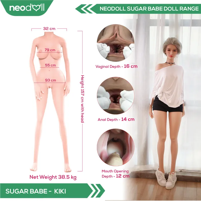 Neodoll Sugar Babe Male Sex Toys Neodoll Sugar Babe Leggy Beauty Kiki Realistic Sex Doll 157cm Natural