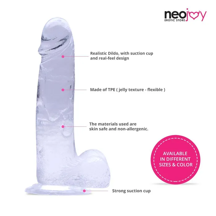 Neojoy 787 inch Jelly Dildo Transparent Neojoy Dildos Neojoy 787 inch Jelly Dildo Transparent Neojoy Dildos