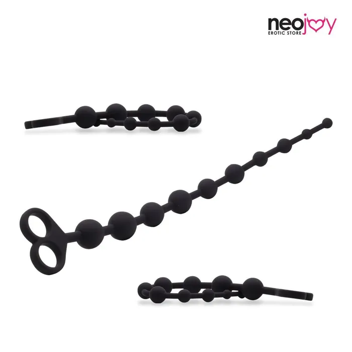 Neojoy Anal Beads Silicon with double loops Black Extra Large 129 inch 33 cm Neojoy Anal Neojoy Anal Beads Silicon with double loops Black Extra Large 129 inch 33 cm Neojoy Anal