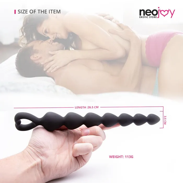 Neojoy Anal Neojoy Silicone Anal Beads Large265cmBlack