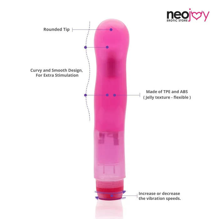 Neojoy Jelly Mini vagina Vibrator PVC Pink 688 inch 175cm Neojoy Vibrators