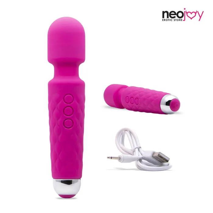 Neojoy Vibrators Neojoy Magic Mini Wand Vibrator USB Rechargeable 20Speed Functions Silicone Pink Neojoy Vibrators Neojoy Magic Mini Wand Vibrator USB Rechargeable 20Speed Functions Silicone Pink