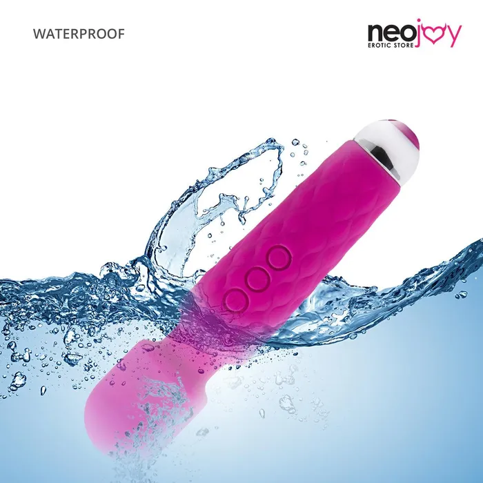 Neojoy Vibrators Neojoy Magic Mini Wand Vibrator USB Rechargeable 20Speed Functions Silicone Pink