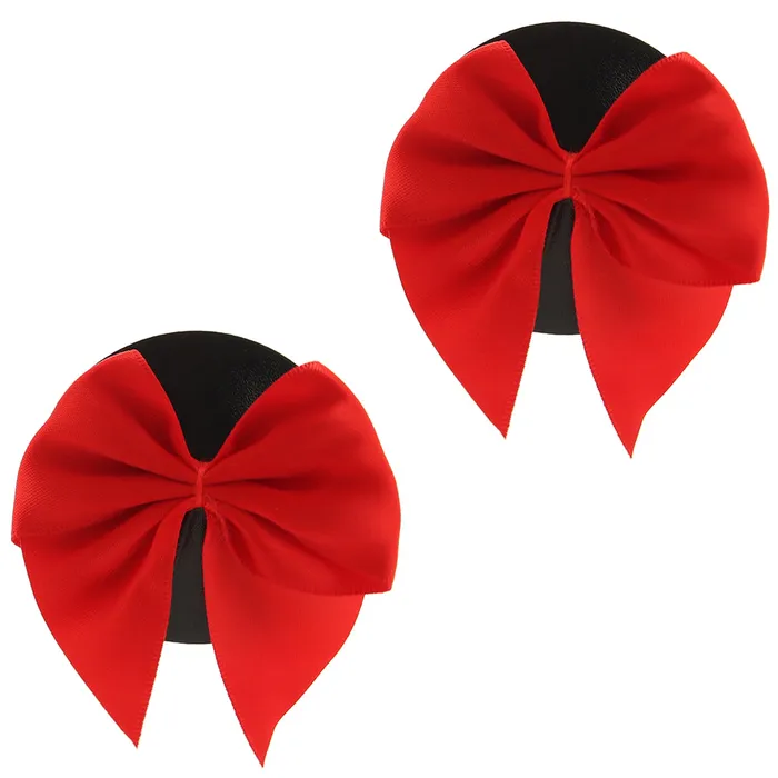 Nipple Couture Red Bow Covers Little Genie Vibrators