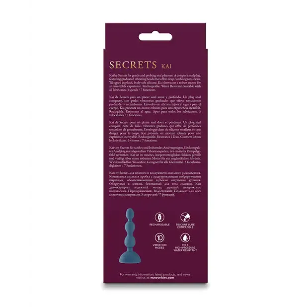Ns Novelties INC Vibrators Secrets Kai Dark Teal Ns Novelties INC Vibrators Secrets Kai Dark Teal