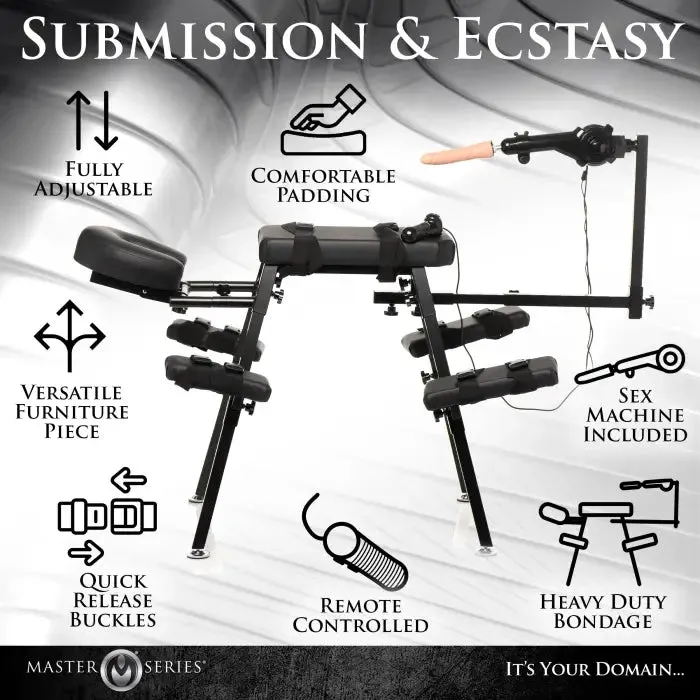 Obedience Chair With Sex Machine Master Series Female Sex Toys