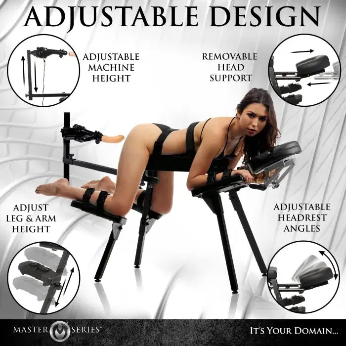Obedience Chair With Sex Machine Master Series Female Sex Toys