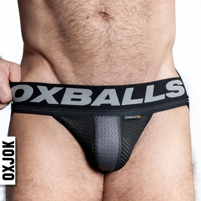 Oxballs Oxballs OxJok Airmesh Jock Tar Black Anal