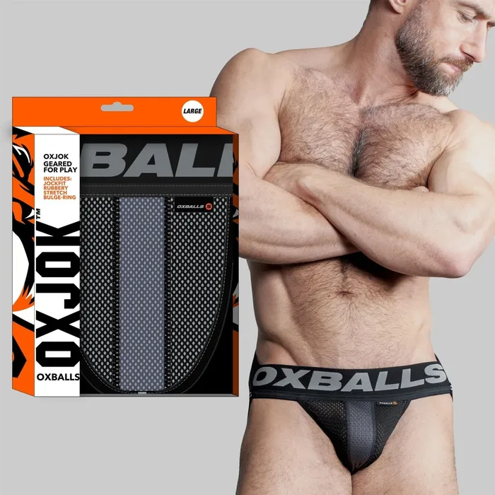 Oxballs Oxballs OxJok Airmesh Jock Tar Black Anal