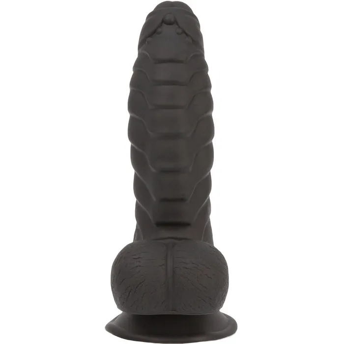 PL Female Sex Toys Pure Love Fantasy Silicone Dildo With Suction Base 7 In Black