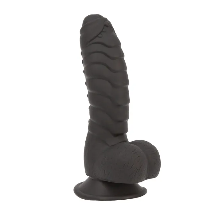PL Female Sex Toys Pure Love Fantasy Silicone Dildo With Suction Base 7 In Black