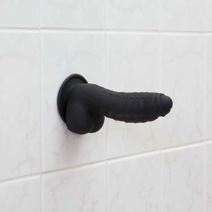 PL Female Sex Toys Pure Love Fantasy Silicone Dildo With Suction Base 7 In Black