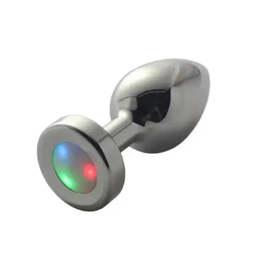Plesur 3Setting LED LightUp Metal Anal Plug Plesur Male Sex Toys