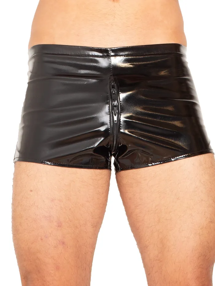 PVC Boxer Shorts With Thru Zip HonourSkintwocom Male Sex Toys PVC Boxer Shorts With Thru Zip HonourSkintwocom Male Sex Toys