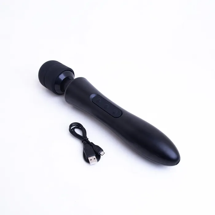 R141 Wireless Wand Massager Splash Proof Black SM DOMAIN Vibrators