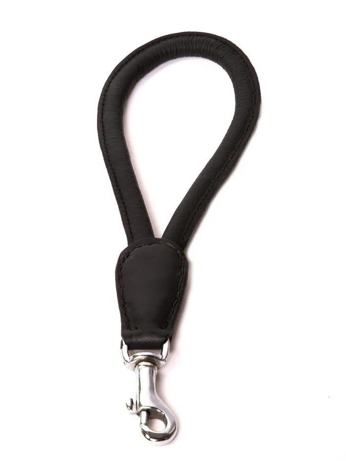 Restraints HonourSkintwocom Black Leather Tiny Leash