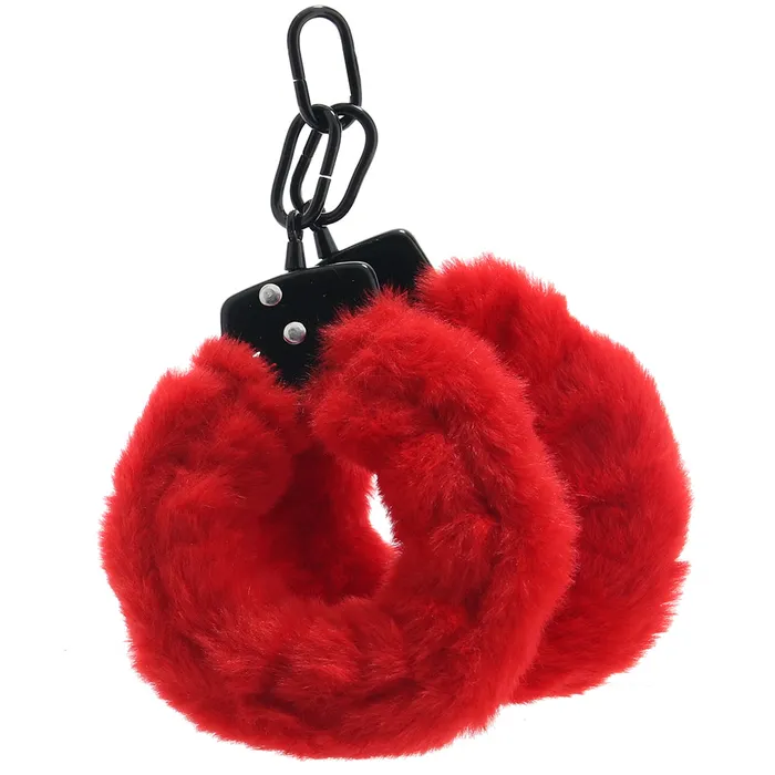 Restraints XR Brands Master Series Cuffed in Fur Wrist Cuffs in Red Restraints XR Brands Master Series Cuffed in Fur Wrist Cuffs in Red