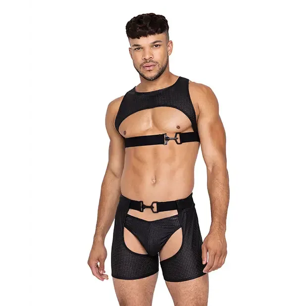 Roma Costume Anal Master Harness Whook Ring Closure Black