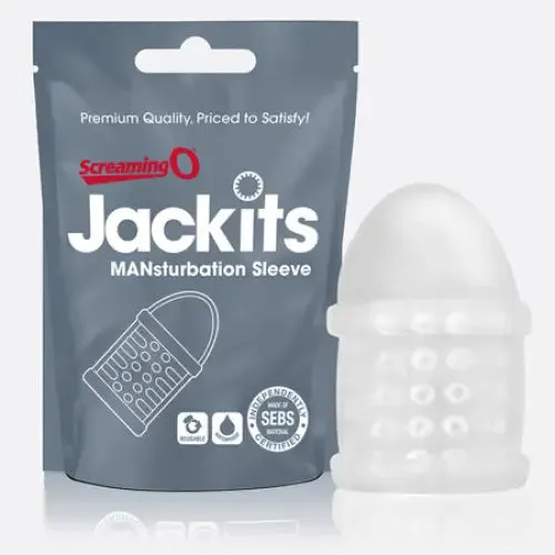 Screaming O Jackits MANsturbation Sleeve clear only Screaming O Male Sex Toys Screaming O Jackits MANsturbation Sleeve clear only Screaming O Male Sex Toys