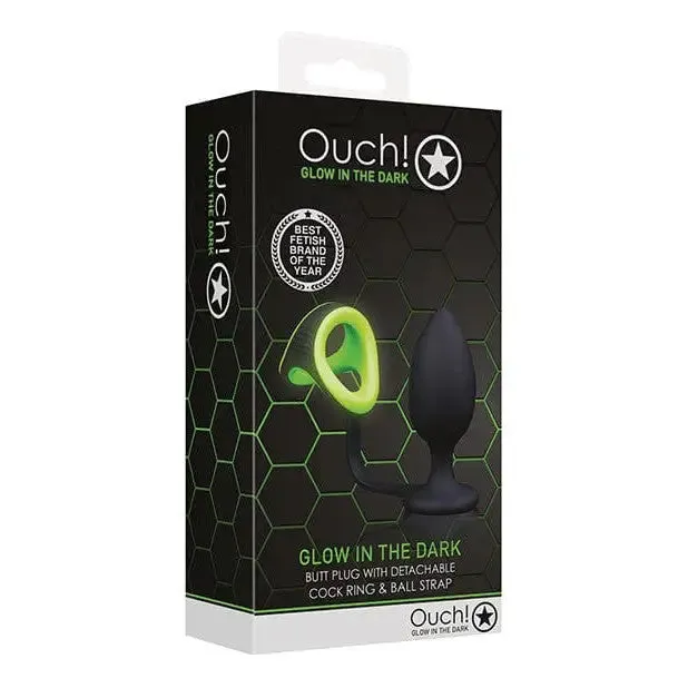 Shots America Male Sex Toys Shots Ouch Butt Plug Wcock Ring Ball Strap Glow In The Dark Shots America Male Sex Toys Shots Ouch Butt Plug Wcock Ring Ball Strap Glow In The Dark