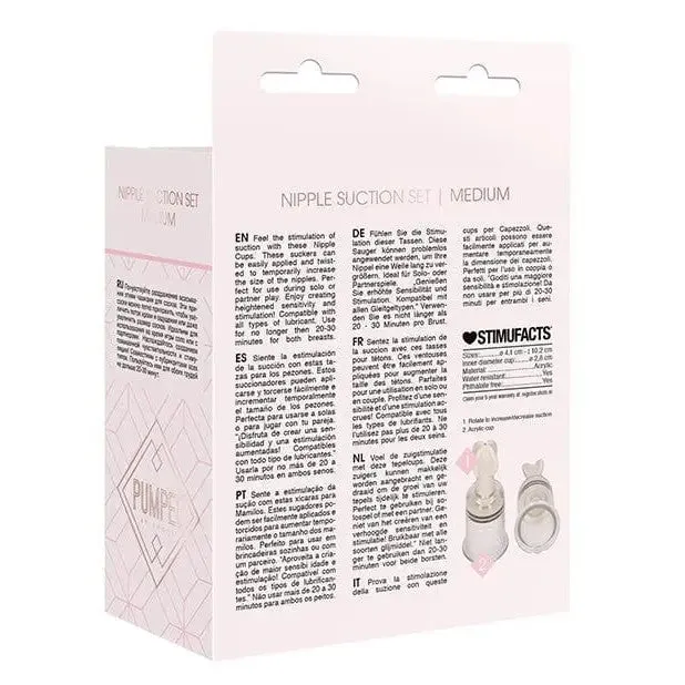 Shots America Shots Pumped Nipple Suction Set Medium Clear Anal Shots America Shots Pumped Nipple Suction Set Medium Clear Anal