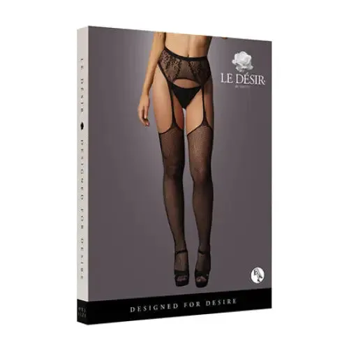 Shots Le Desir Fishnet and Lace Garter belt Stockings Black OS SHOTS AMERICA Vibrators Shots Le Desir Fishnet and Lace Garter belt Stockings Black OS SHOTS AMERICA Vibrators