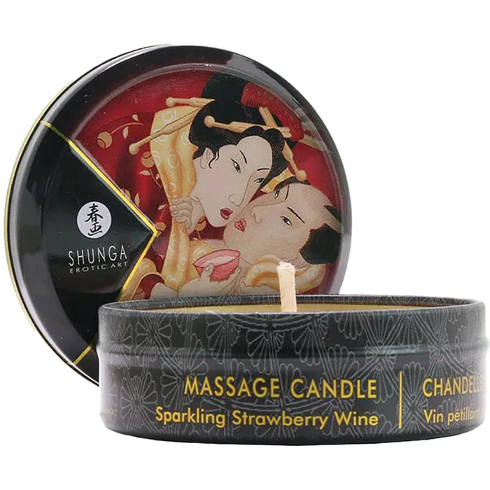 Shunga Female Sex Toys Romance Mini Massage Candle 1oz30ml in Strawberry Wine Shunga Female Sex Toys Romance Mini Massage Candle 1oz30ml in Strawberry Wine