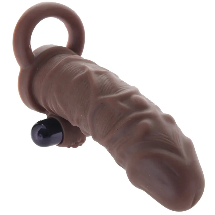 Size Up 1 Inch Realistic Vibrating Extender in Brown XGen Anal