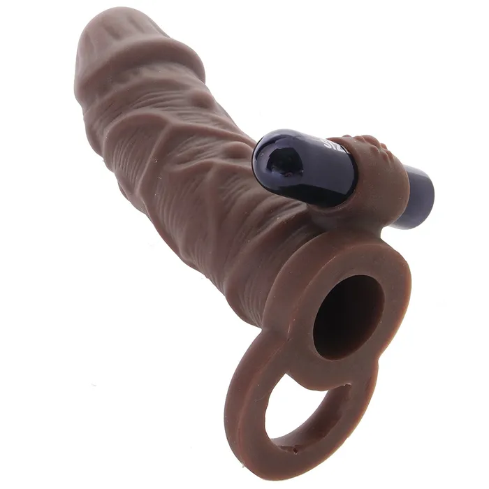 Size Up 1 Inch Realistic Vibrating Extender in Brown XGen Anal