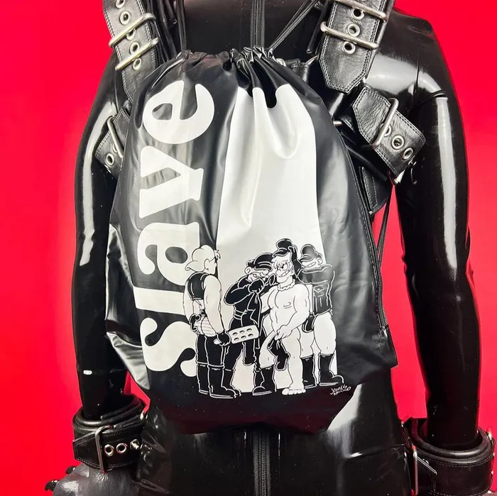 Slave PVC Drawstring Bag James Newland Illustration Male Sex Toys