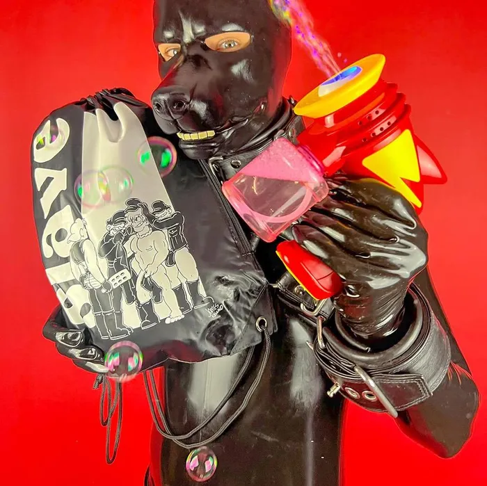 Slave PVC Drawstring Bag James Newland Illustration Male Sex Toys